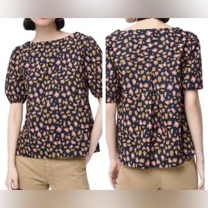 J.Crew animal print popover top size 6